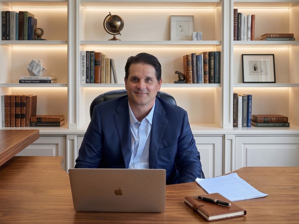 Kurt Phelps, founder and CEO of Phello, at his desk